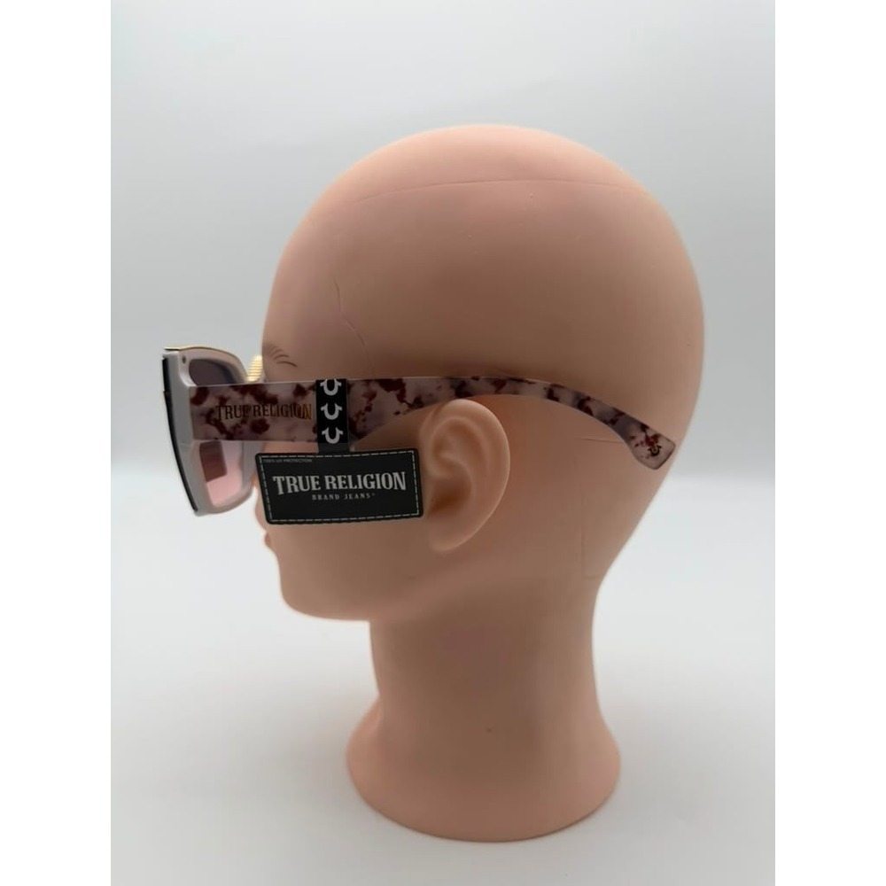 True Religion Oversized‎ Square Sunglasses – White & Marble Frame - Picture 2 of 12